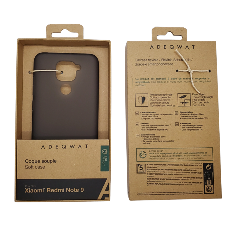 Etui ADEQWAT pour Xiaomi Redmi Note 9 Eco Design Noir — Accessoire · Smarty Paris 18e